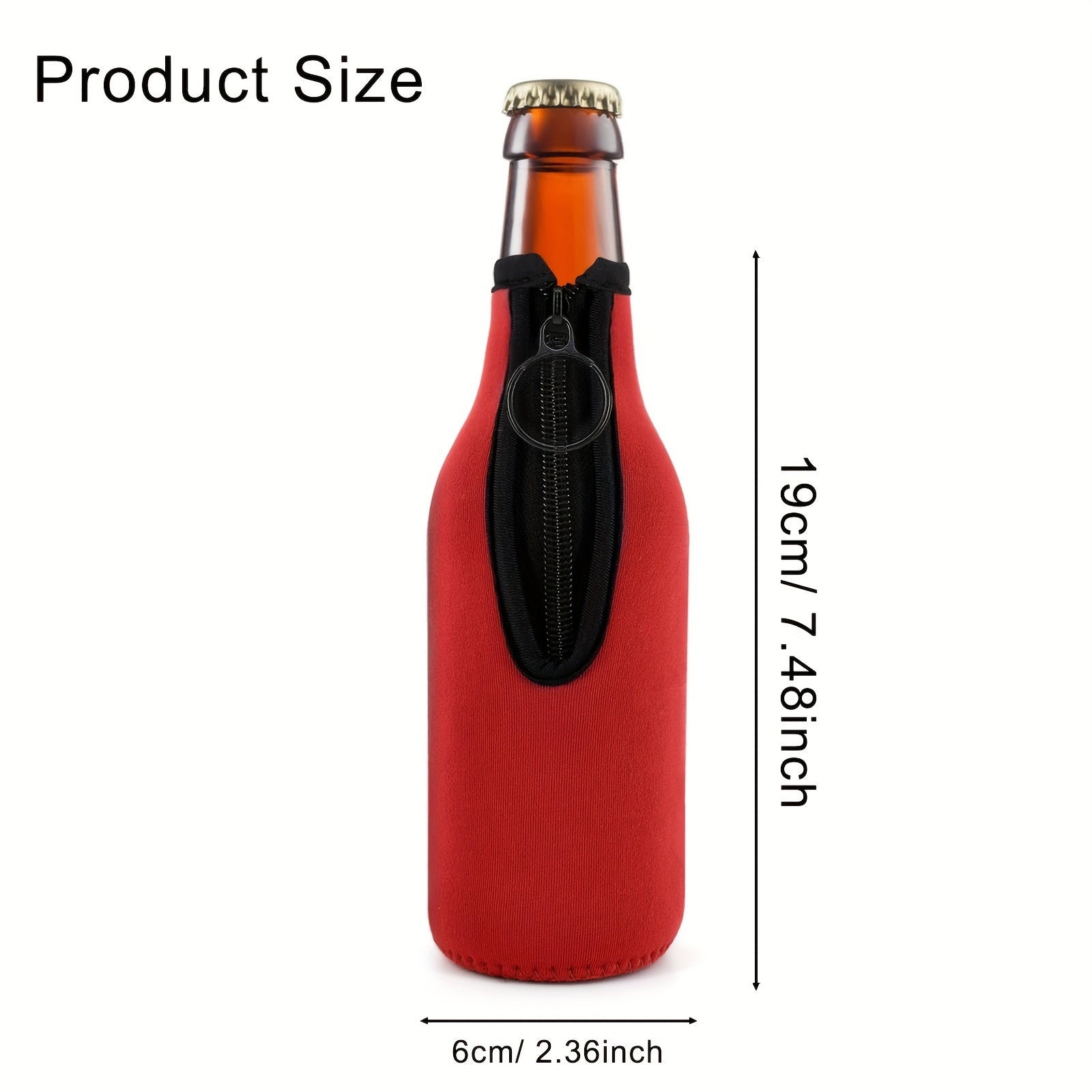 Beer Bottle Insulator Sleeve Keeps Beer Cold & Hands Warm Zip up Jacket