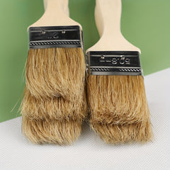 6pcs Boiled Bristle Brush Wooden Handle Paint Brush Long Hair Thickened