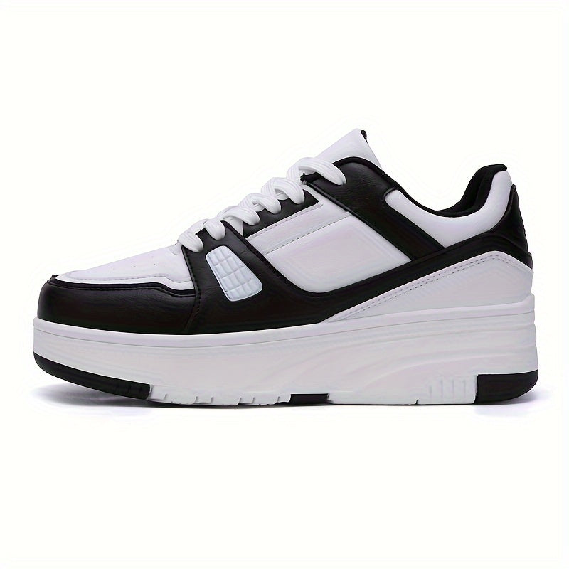 Boy's Roller Shoes Lace Up Detachable Wheels Skate Sneakers