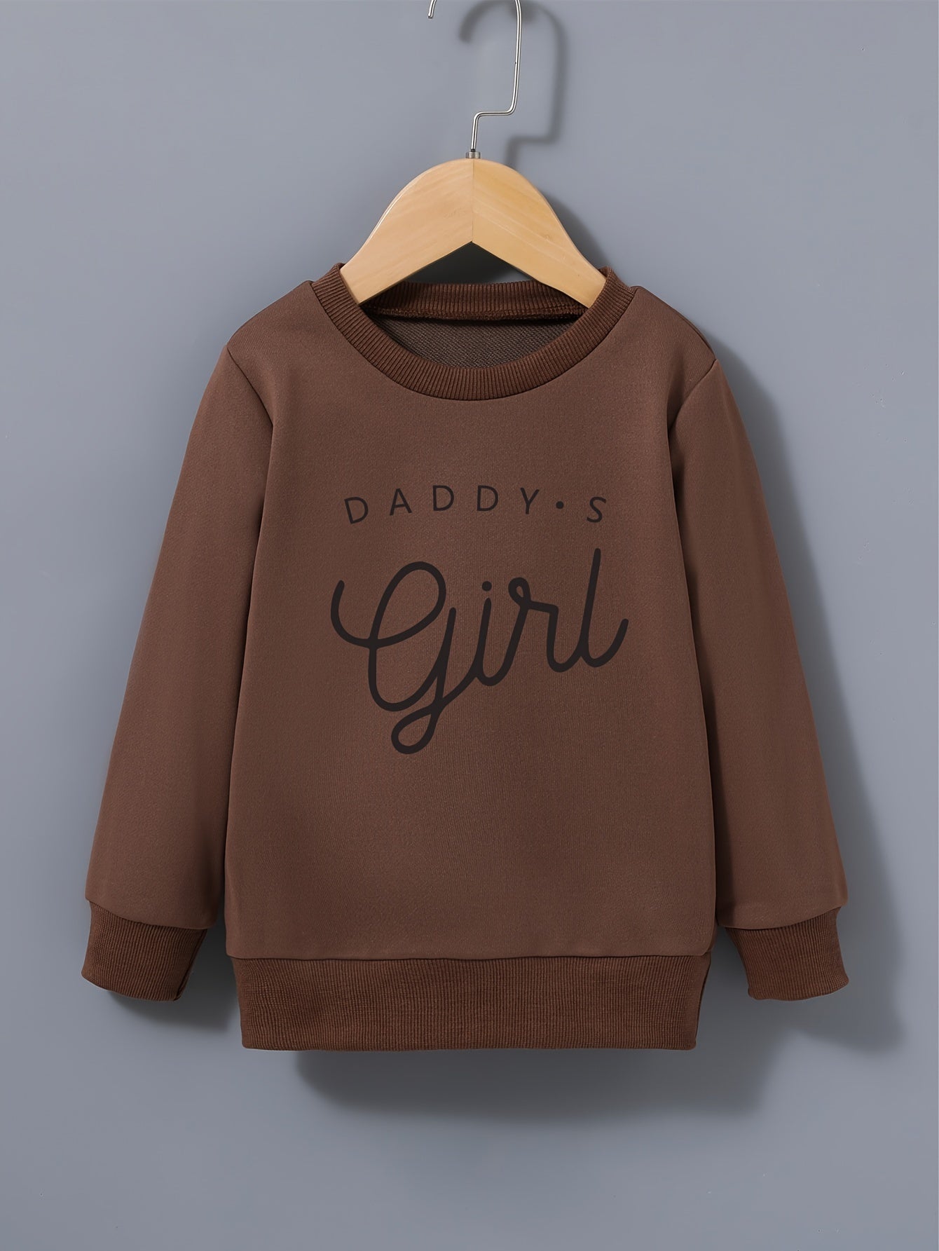 Girls' 'Daddy's Girl' Graphic Sweatshirt Round Neck Pullover