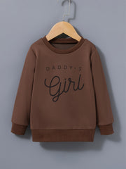 Girls' 'Daddy's Girl' Graphic Sweatshirt Round Neck Pullover