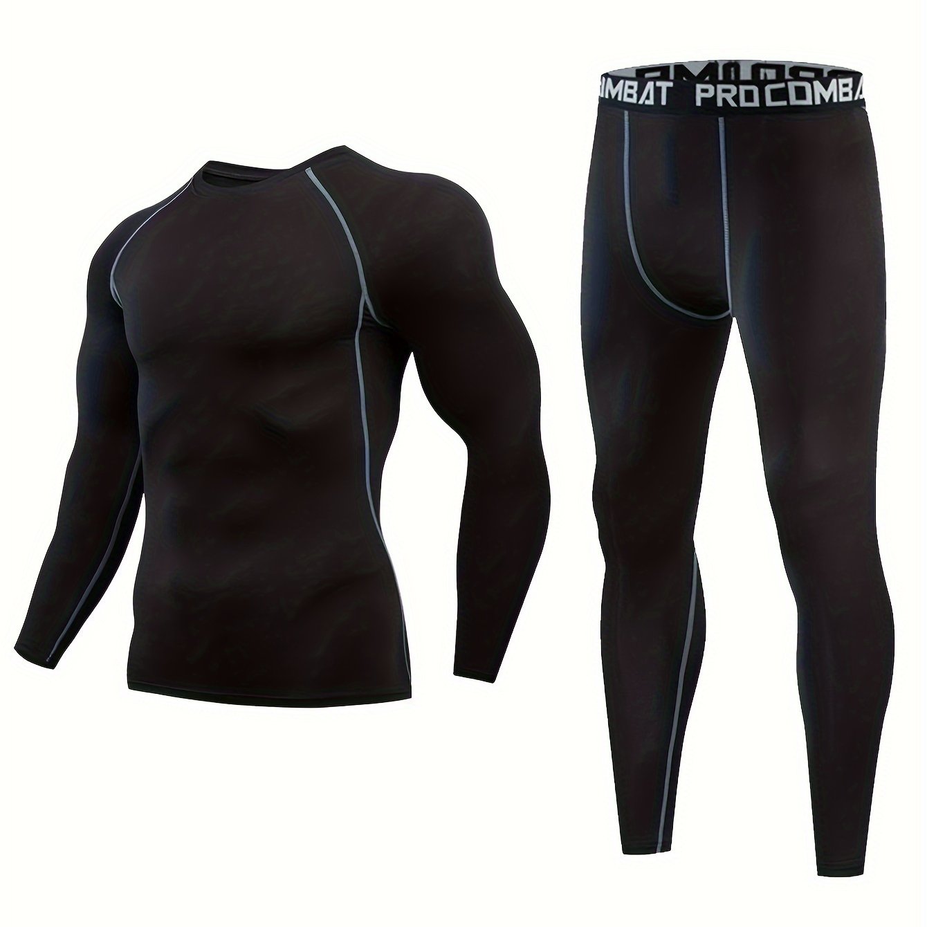 Men's Quick Dry Compression Shirt & Leggings Set
