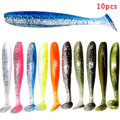 10pcs Soft Fishing Lures 2g T tail Swimbait Artificial Bait