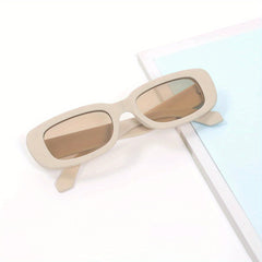 Y2K Rectangle Sunglasses Mod Matte Anti Glare UV400