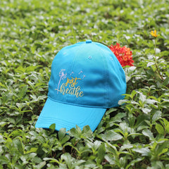 Just Breathe Embroidered Casual Baseball Cap Soft Outdoors Hat