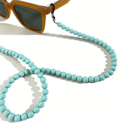8mm Acrylic Beads Glasses Chain Mask Lanyard Bright High Gloss Glasses Chain