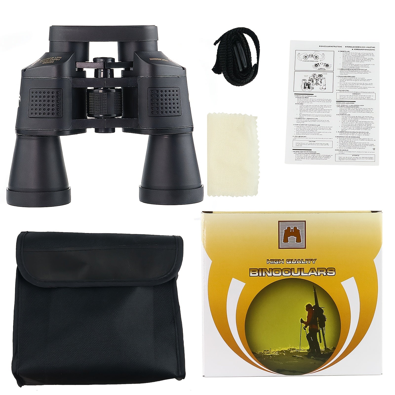 Portable HD Binoculars for Travel Camping Hiking