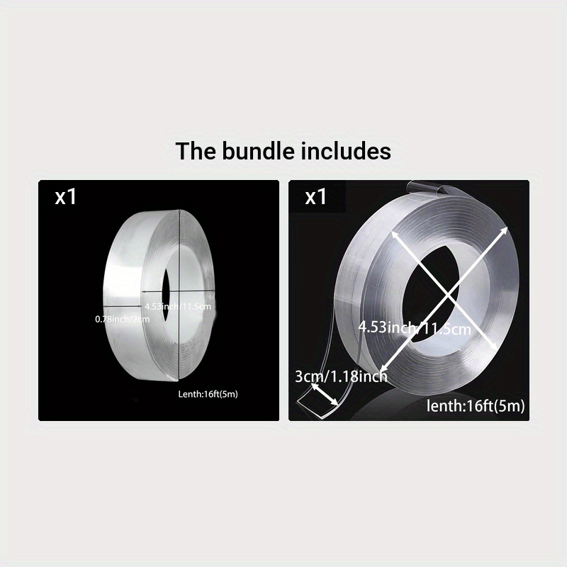Transparent Traceless Nanotape Acrylic Double Sided Tape