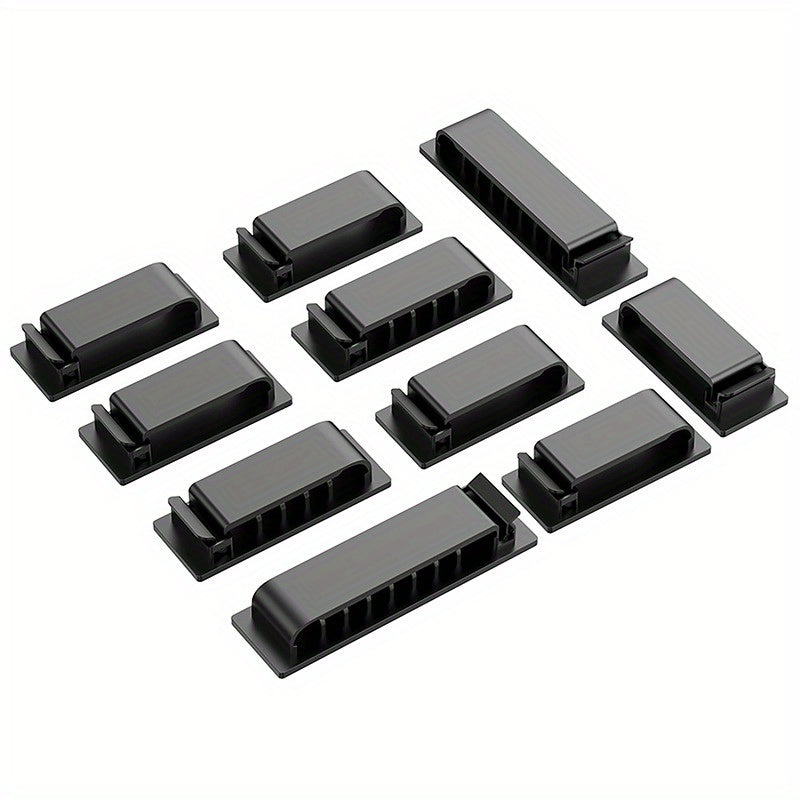 10PCS Cable Management Clips Cord Organizers for Office & Desk