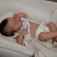 Adorable 18" Newborn Baby Doll Reborn, Soft Cuddly Body, Realistic 3D Skin
