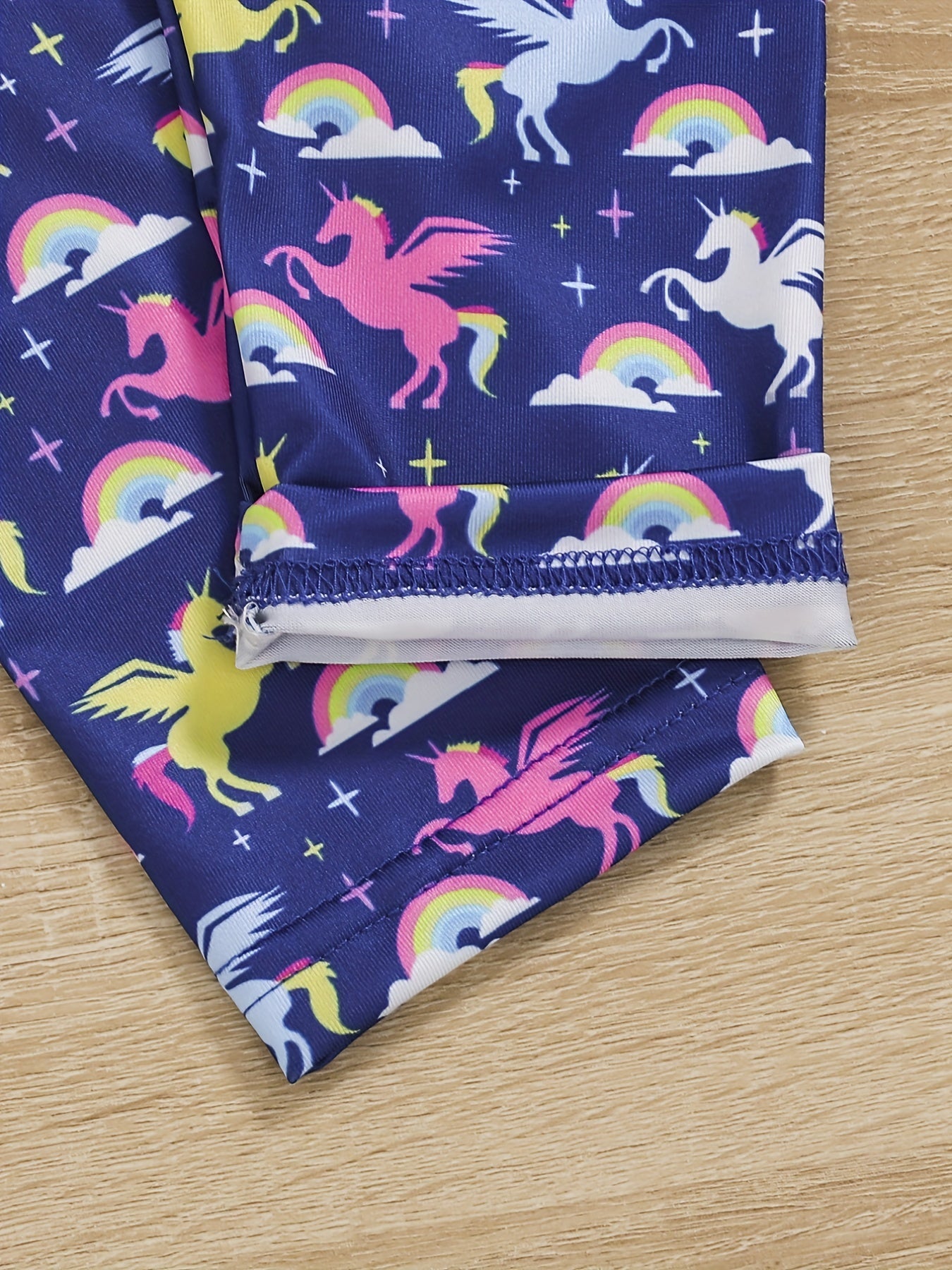 Toddler Girls Rainbow Unicorn Graphic Athletic Leggings