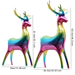 2pcs Christmas Elk Shaped Balloon Foil Balloon Christmas Carnival Decoration