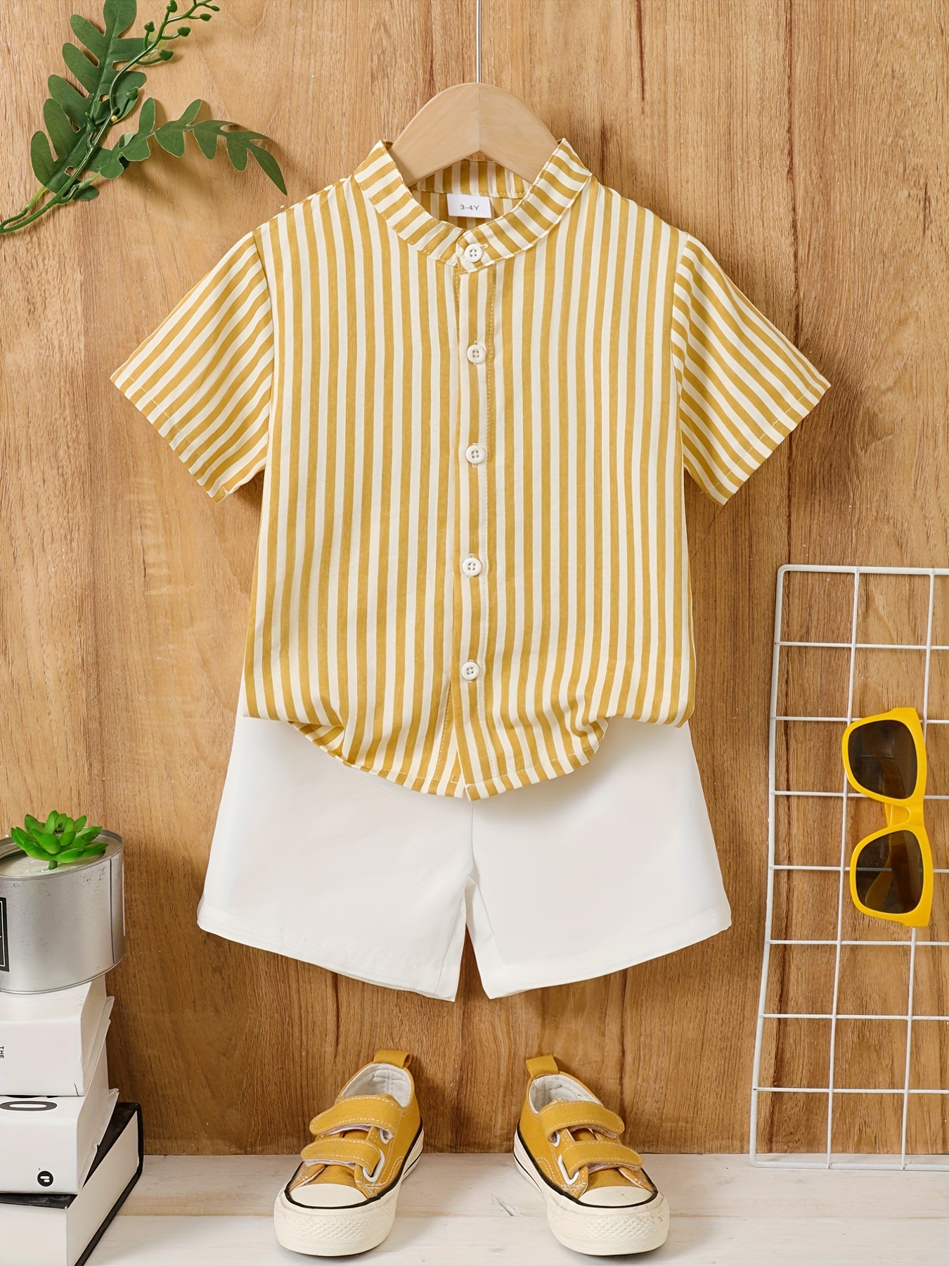 Boys Casual Outfit Shirt & Shorts Set Kids Summer Clothes