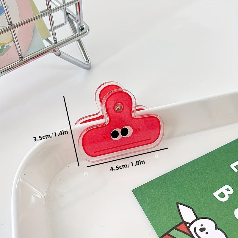 8pcs Transparent Acrylic Storage Clips for Office Stationery and Bookmarks