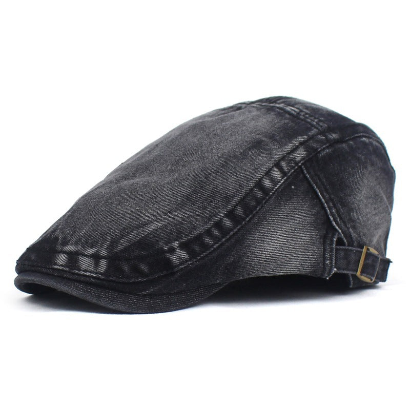 Vintage Denim Hat Cap with Embroidered Logo