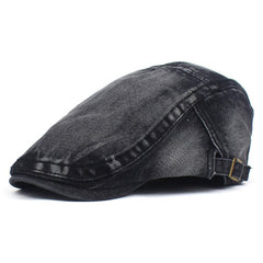 Vintage Denim Hat Cap with Embroidered Logo