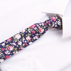 Men's Cotton Printed Necktie For Wedding Party Neckties