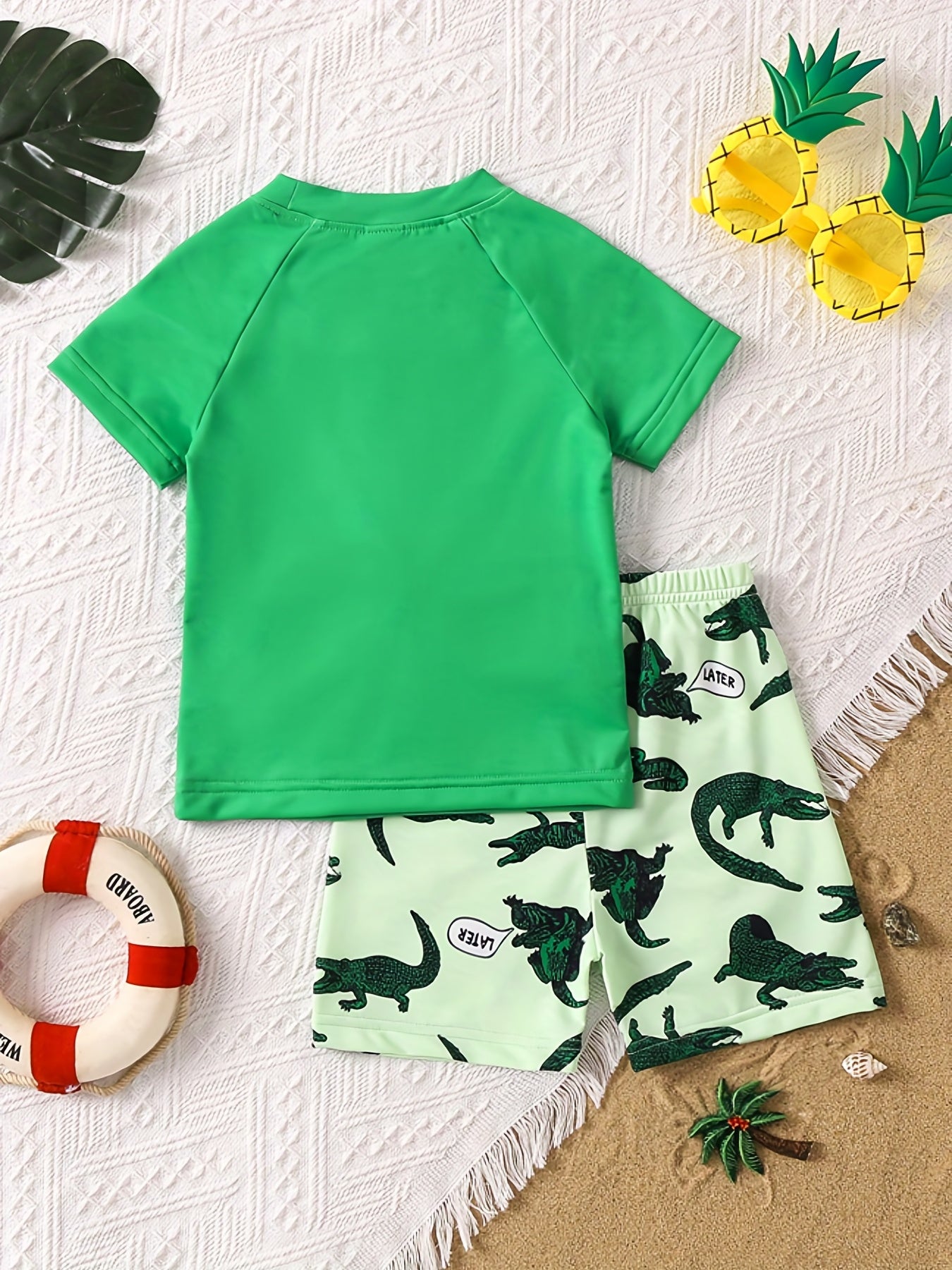 Boys Little Gator Cartoon Crocodile Swimming Suit