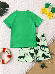 Boys Little Gator Cartoon Crocodile Swimming Suit