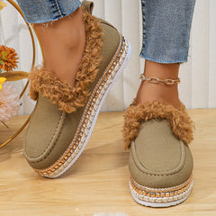 Women's Casual Thickened Warm Snow Shoes with Comfortable Bottom