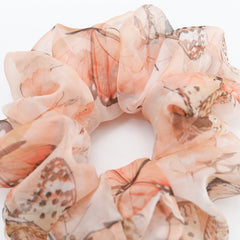 Oversized Butterfly Print Hair Scrunchie Chiffon Organza Women Girls