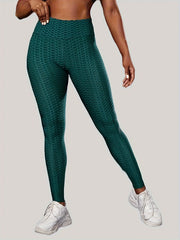 High Waist Honeycomb Yoga Leggings for Women