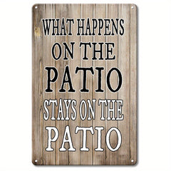 Funny Metal Tin Sign Patio Porch Signs Patio Decor Outdoor Bar Wall Decor