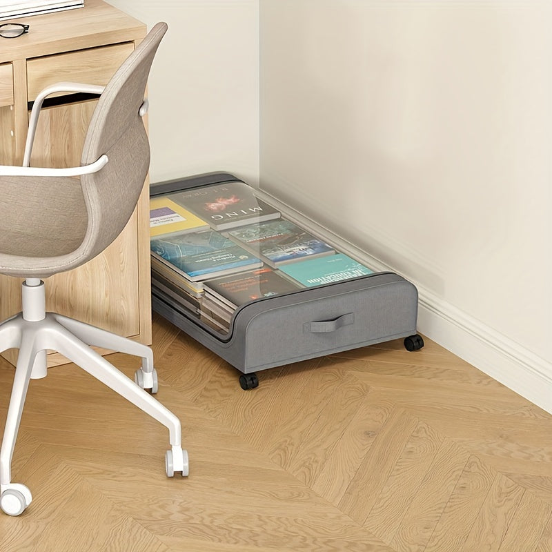 Under Bed Storage Box With Wheels Cloth Cover Dust-proof Shelf