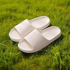 Summer Waterproof Bath Slippers Solid Open Toe Sports Slides