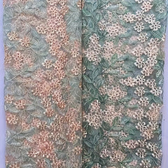 Mesh Sequin Embroidery Lace Fabric for DIY Hanfu Dress