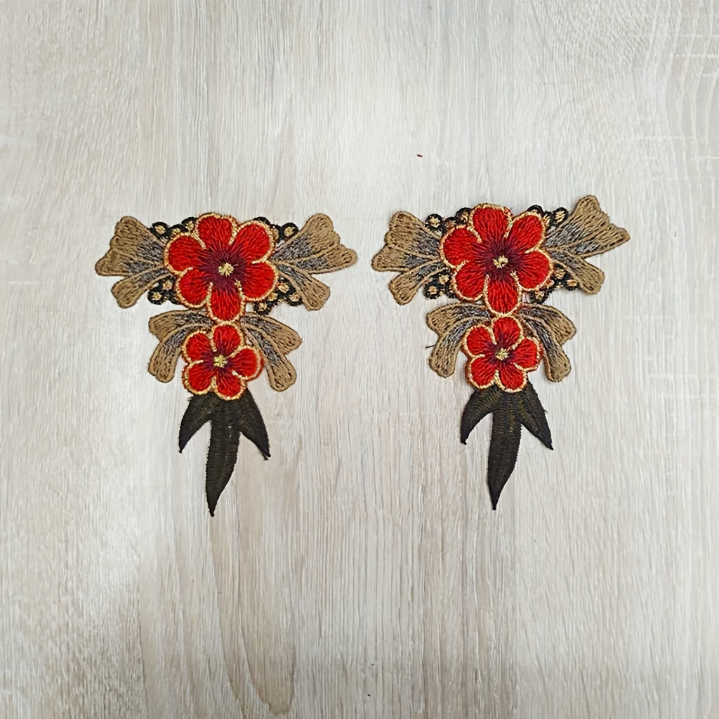 3pcs 3D Lace Embroidery Cloth Patch Collar Applique Set
