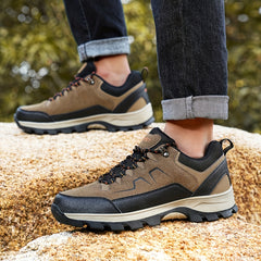 Men's Low Top Hiking Boots Non Slip Lace Up Shoes For Outdoor Activities