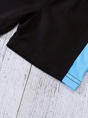 Toddler Boys T-shirt Shorts Set Casual Outfit Contrast