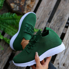 Women's Thick Sole Road Running Shoes Breathable Comfortable Outdoor Sneakers