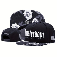 Street Letter Embroidery Men's Hip Hop Hat Adjustable Snapback Cap
