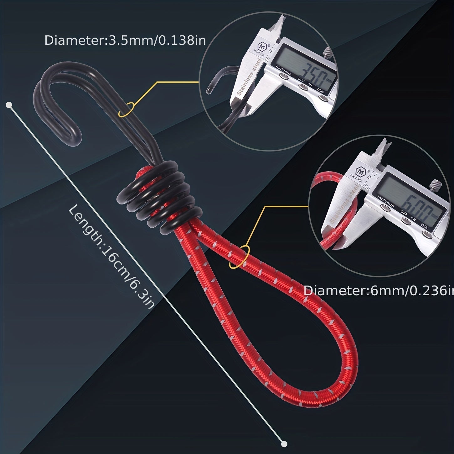 8pcs Camping Tent Elastic Rope Hook Bundle Canopy Accessories