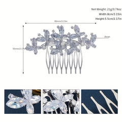 Wedding Rhinestone Hair Comb Zircon Insert Comb Head Jewelry Hair Accessories