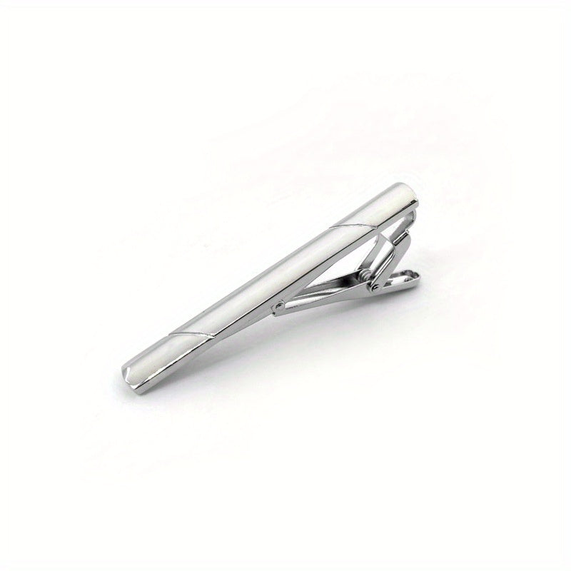 Men's Tie Clip Copper Striped Tie Clip