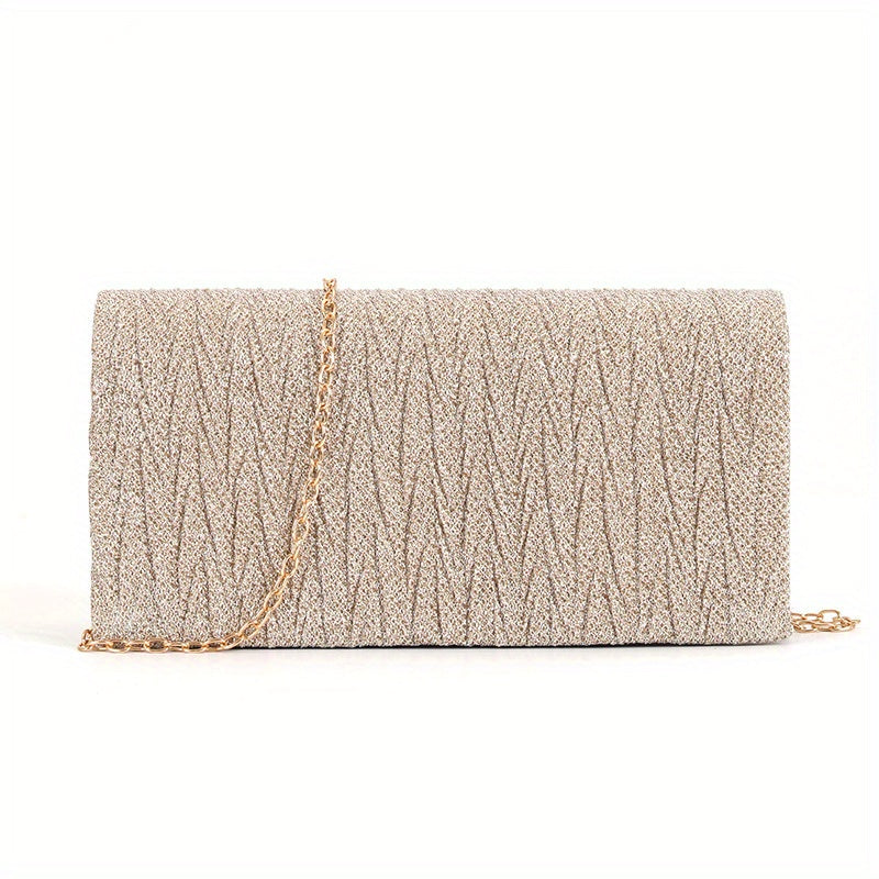 Elegant Chain Bag for Evening Party with Button Flap