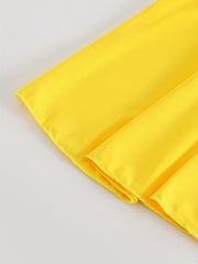 Criss Cross Tie Back 3Pc Swimsuit Yellow
