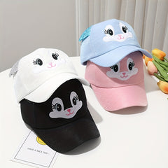 Girls Cat Sequin Eyes Baseball Cap Lightweight Sun Hat