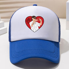 Love Portrait Printed Baseball Cap Hip Hop Trucker Hat