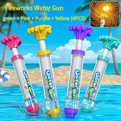 4pcs Push Pop Firework Water Toy Romantic Sprayer for Parties