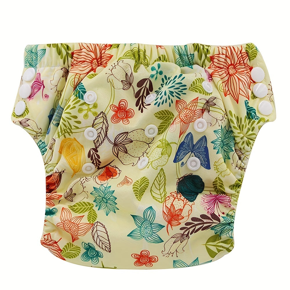 2pcs Reusable Rainbow Flower Print Training Pants for Toddlers 0-3 Years