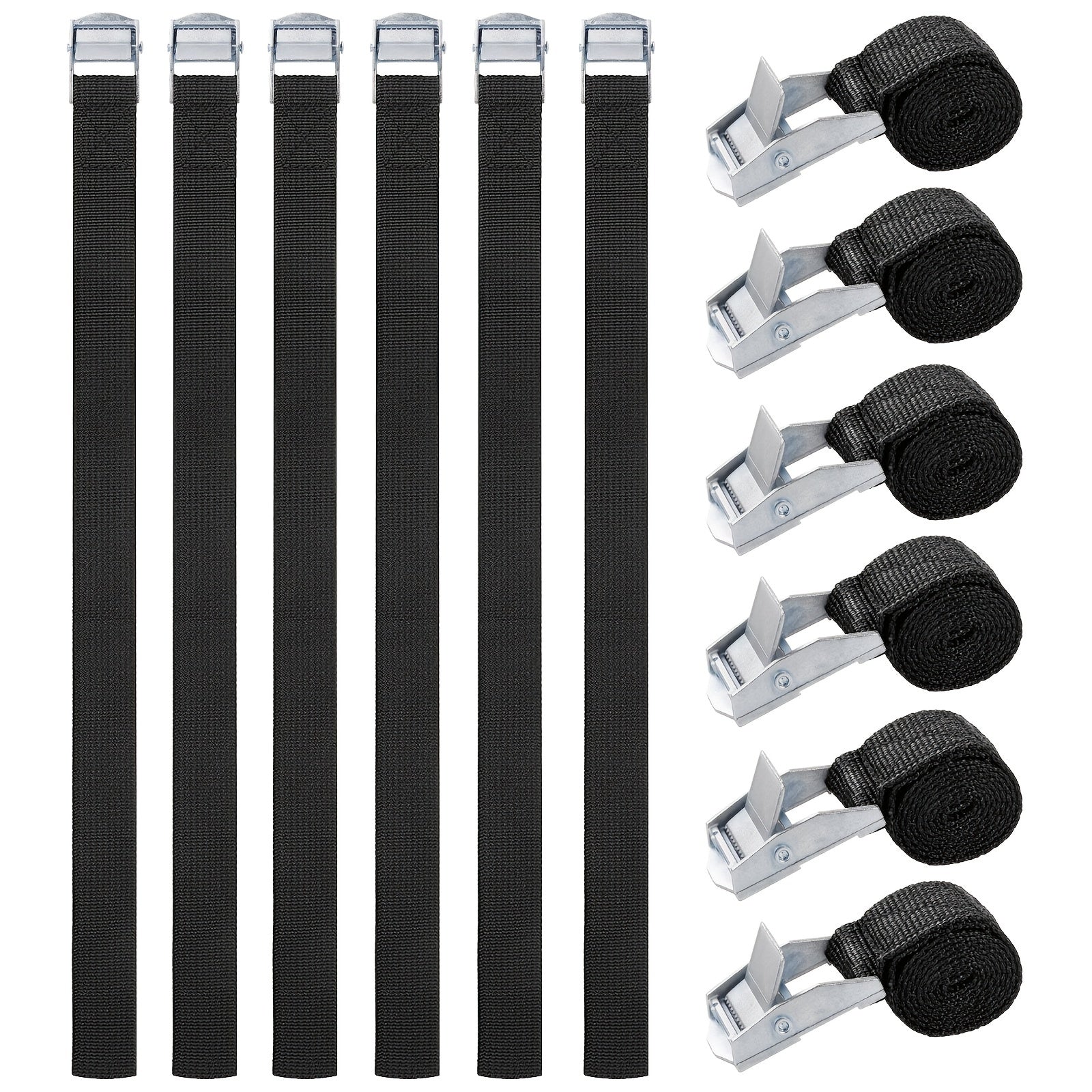12pcs Adjustable Lashing Straps Stainless Fastening Straps for Bicycle