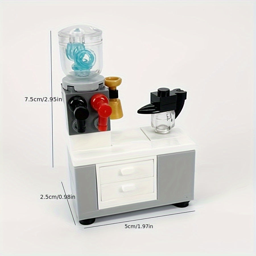 Mini Coffee Machine & Water Dispenser Building Blocks Set