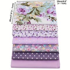 7pcs Floral Quilting Fabric Cotton DIY Doll Clothes Precut Patchwork Craft Sewin