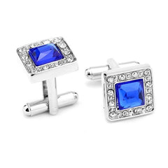 French Artificial Diamond Square Cufflinks Nail Men's Shirt Cufflinks