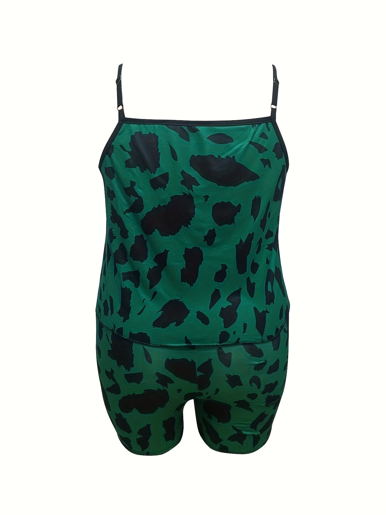 Dalmatian Print Cami Top & Shorts Set Plus Size Casual Loungewear