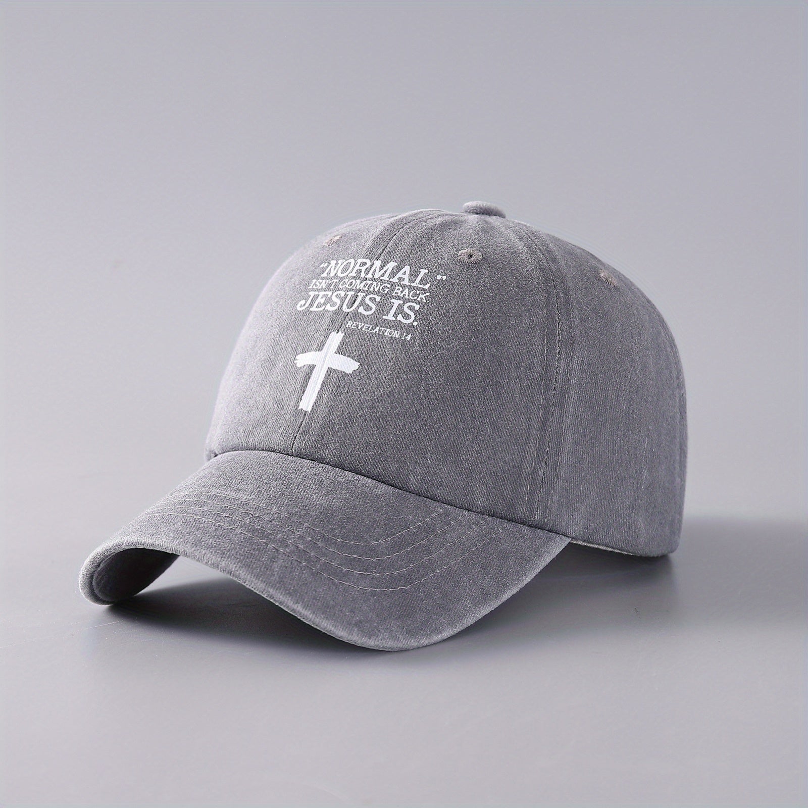 Vintage Cotton Sunshade Cross Print Baseball Cap
